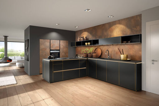 Cortenstahl ist ein relativ neues Material für die Küche und passt hervorragend zum angesagten Industrial Style.
